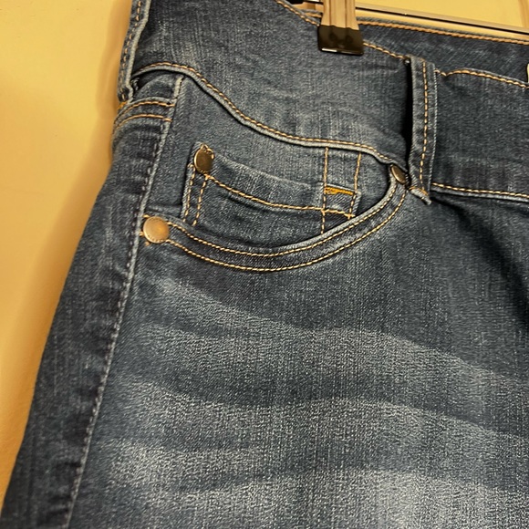 Torrid Denim Plus Size Indigo High Rise Tripe Button Front Denim Jean Jegging 18 - Picture 6 of 16